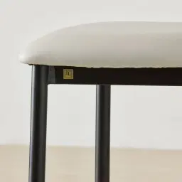 Amali Glacier Grey Vegan Leather Counter Stool