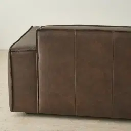 Lainey Chocolate Brown 4 Pieces Modular Leather Sofa