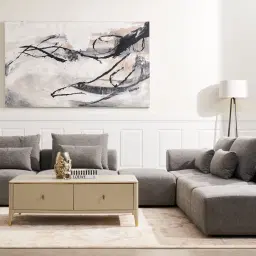 Riviera III Graphite 2 Pieces Modular Fabric Sofa