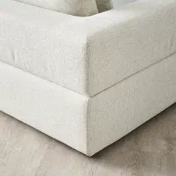 Riviera III Isabelline White 4 Pieces Modular Fabric Sofa