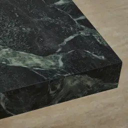 Grayson Brushed Bronze Rectangular Dining Table with Emerald Green Sintered Stone Top - 240x105cm