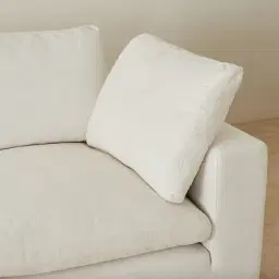 Elora II Arctic White 3 Pieces Modular Fabric Sofa