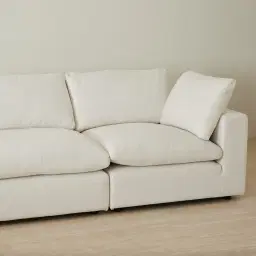Elora II Arctic White 4 Pieces Modular Fabric Sofa