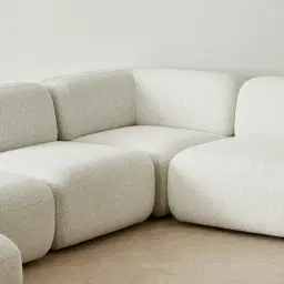 Capri Stone White Modular Corner Sofa