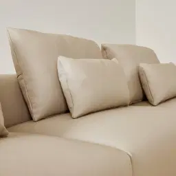 Riviera Almond Cream Leather Modular Sofa
