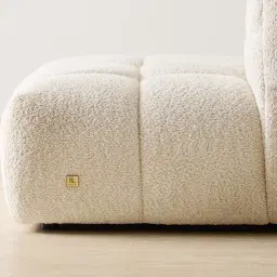 Amity Stone Cream Woven Fabric 3 Pieces Modular Sofa with Left Arm and Right Chaise