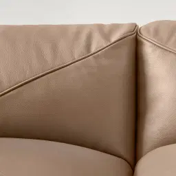 Crosby Mushroom Beige Leather 2 Pieces Modular Sofa
