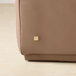 Crosby Mushroom Beige Leather 3 Pieces Modular Sofa