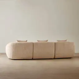 Willow Antelope Woven Fabric 3 Pieces Modular Sofa