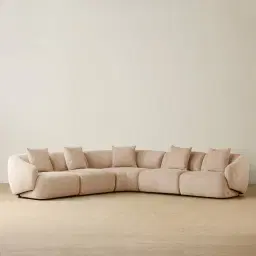 Willow Antelope Woven Fabric Modular Corner Sofa