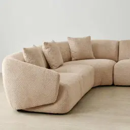 Willow Antelope Woven Fabric Modular Corner Sofa