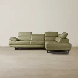 Aster Garden Green Modular Right Chaise Lounge - Black Legs