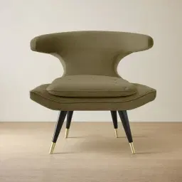 Tarrington Olive Green Velvet Occasional Chair