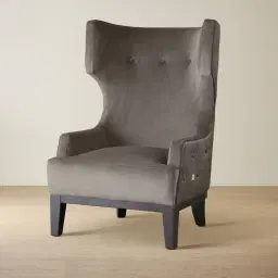 Berdine Mushroom Velvet Occasional Chair