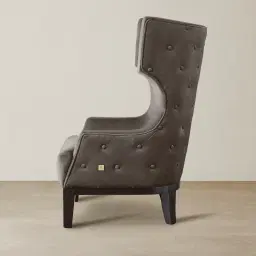 Berdine Mushroom Velvet Occasional Chair