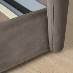 Madrid Mushroom Velvet King Bed