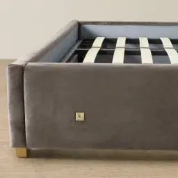 Madrid Mushroom Velvet Queen Bed