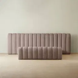Gabriella Warm Taupe Fabric King Bed