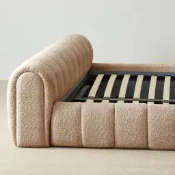 Gabriella Antelope Fabric Queen Bed