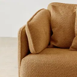 Marcela Vintage Mustard Woven Fabric Swivel Occasional Chair
